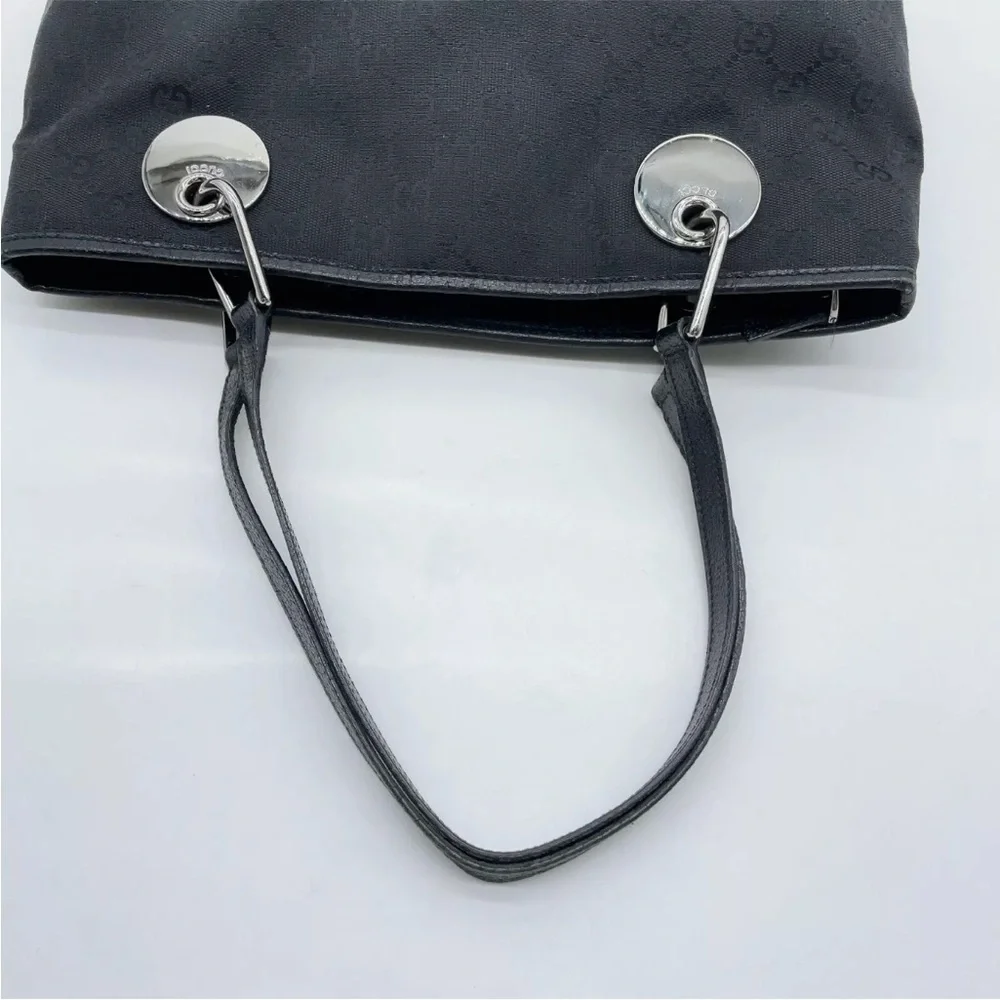 Gucci eclipse black canvas tote bag